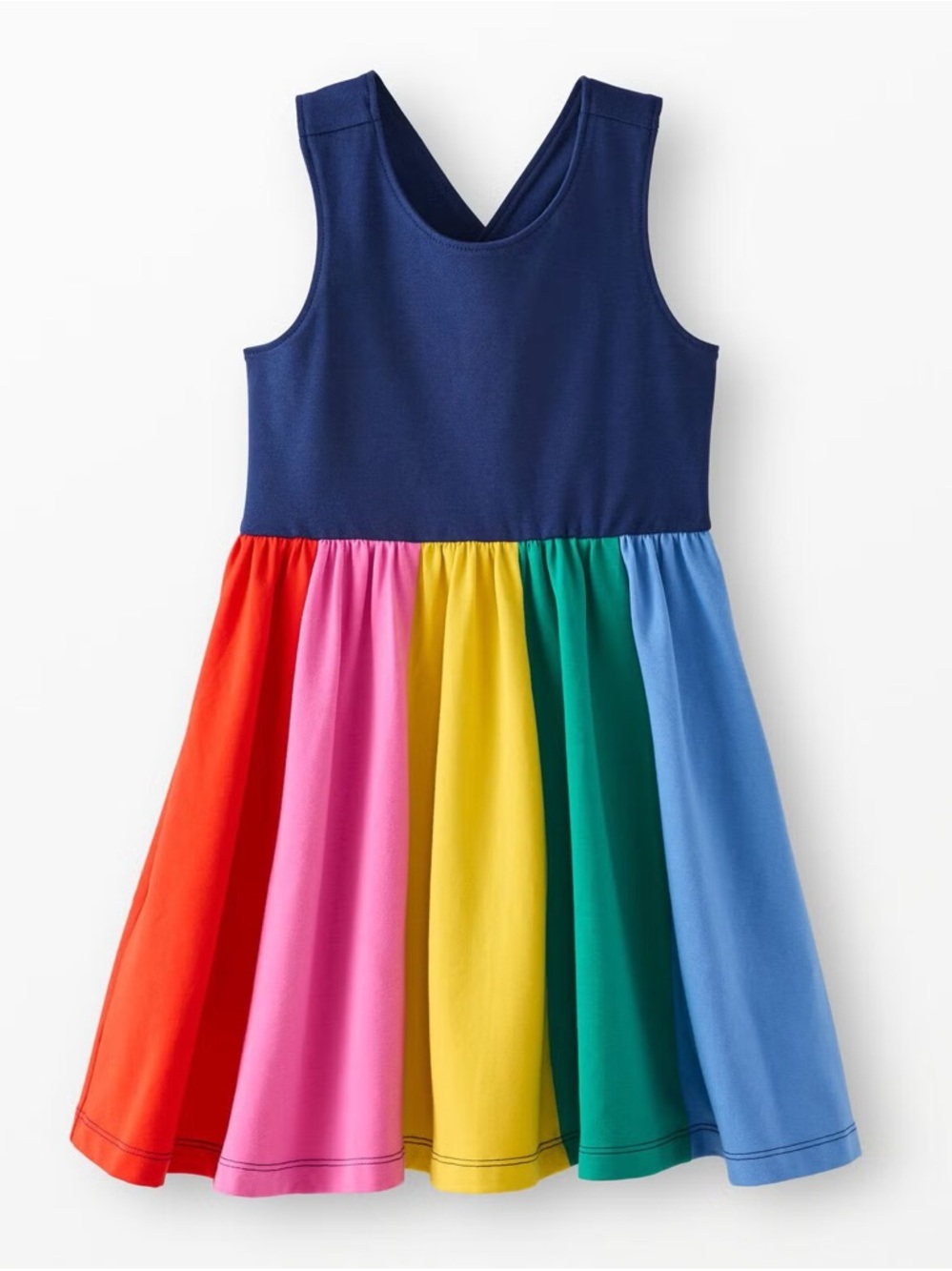 Hanna Andersson Rainbow Skirt Skater Dress with Pockets